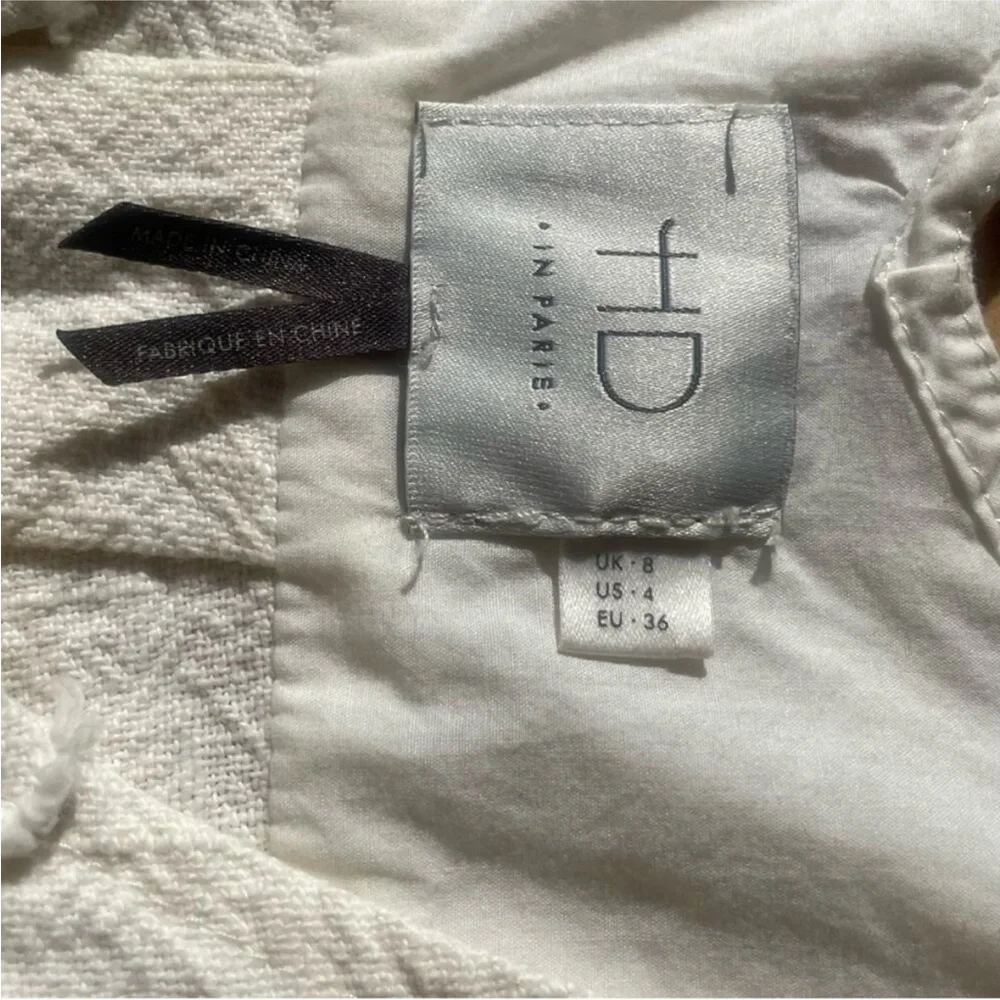 Anthropologie| HD in Paris Cream & Mustard Linen Cotton Blend Tank - Picture 5 of 5